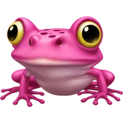 Pink realistic frog sticker