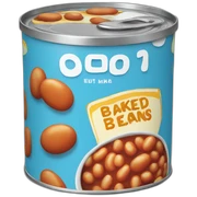Baked beans tin sticker