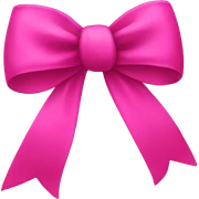 Hot pink bow sticker