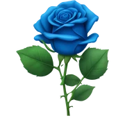 Blue rose sticker