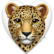 Leopard heart  sticker