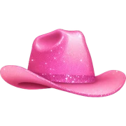 Pink glitter cowgirl hat ombre  sticker