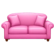 Clear pink couch  sticker