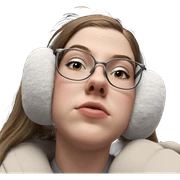 girl in earmuffs portrait sticker