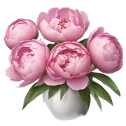 peonies ￼ sticker
