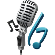 microphone and music note sticker