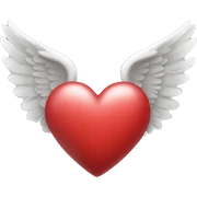 heart with angel wings sticker