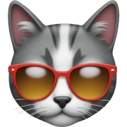 Cat with sunglasses sticker