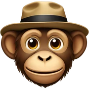 Monkey with hat sticker