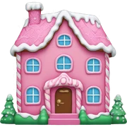 pink gingerbread house sticker