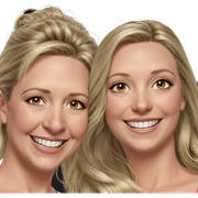 blonde girls smiling happily sticker