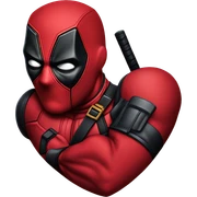 deadpool heart  sticker