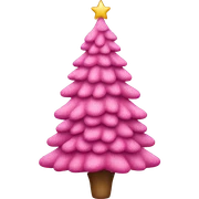 Pink Christmas tree  sticker