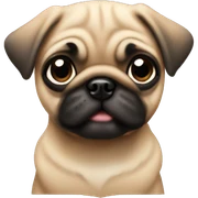 Fawn pug puppy sticker