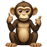 Monkey holding middle finger sticker