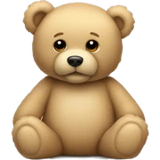 Beige teddy bear sticker