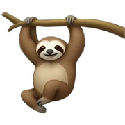 sloth hanging sticker