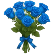 bouquet of blue roses sticker