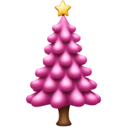 Pink Christmas tree sticker