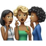 three woman smoking cigarettes  sticker