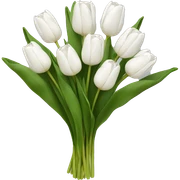 white tulip bouquet  sticker