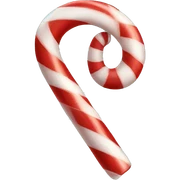 Candy cane sticker