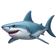 Shark with a top hat sticker