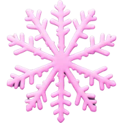 Pink snowflake sticker