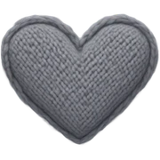 Grey knitted heart sticker