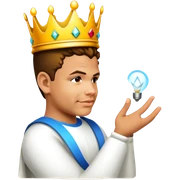 Wearing a crown sticker