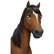 brown horse with black hair sticker