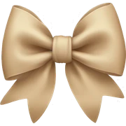 Beige bow sticker