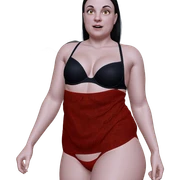 girl in black underwear sticker