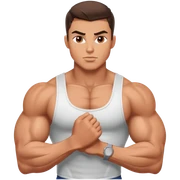 handsome hot bratz brunette man, muscles sticker