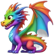 rainbow dragon  sticker