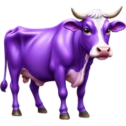 purple cow sticker