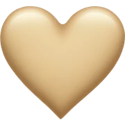 Beige heart  sticker