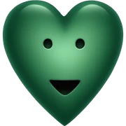 dark green heart sticker