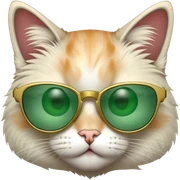 Cat with sunglasses sticker
