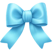 Baby blue bow sticker