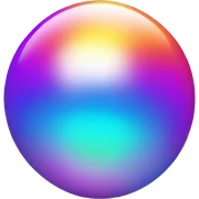 big colourful and shiny orb sticker