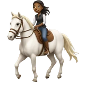 Girl riding horse sticker
