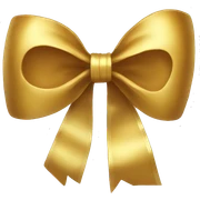 gold bow  sticker