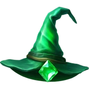 wizard's hat green gem sticker