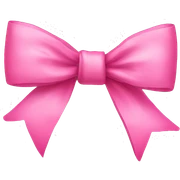 A pink bow sticker
