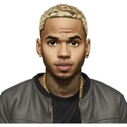 Hyper Realistic Chris Brown with aeko Brown  sticker