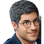 smiling boy with glasses portrait sticker