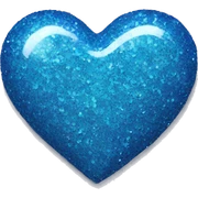 Blue glitter heart sticker