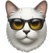 Cat with sunglasses sticker