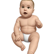 thoughtful boy sitting calmly sticker
